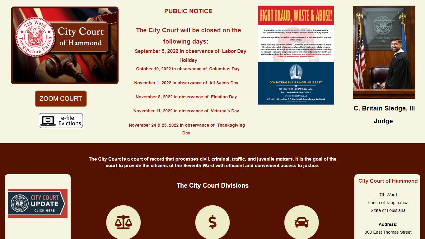 Hammond City Court – Court of Record